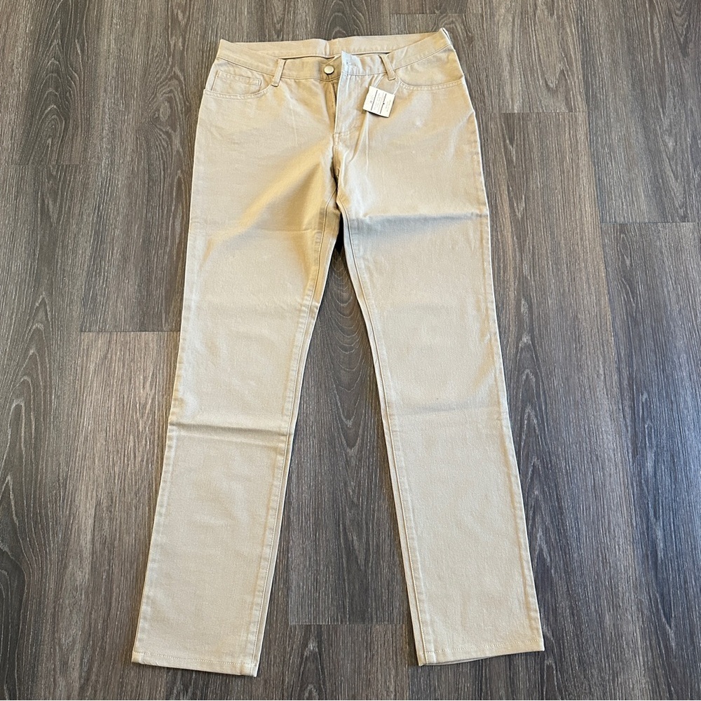 NWT Muji Women’s Beige Khaki Color Straight Leg Trousers sz M